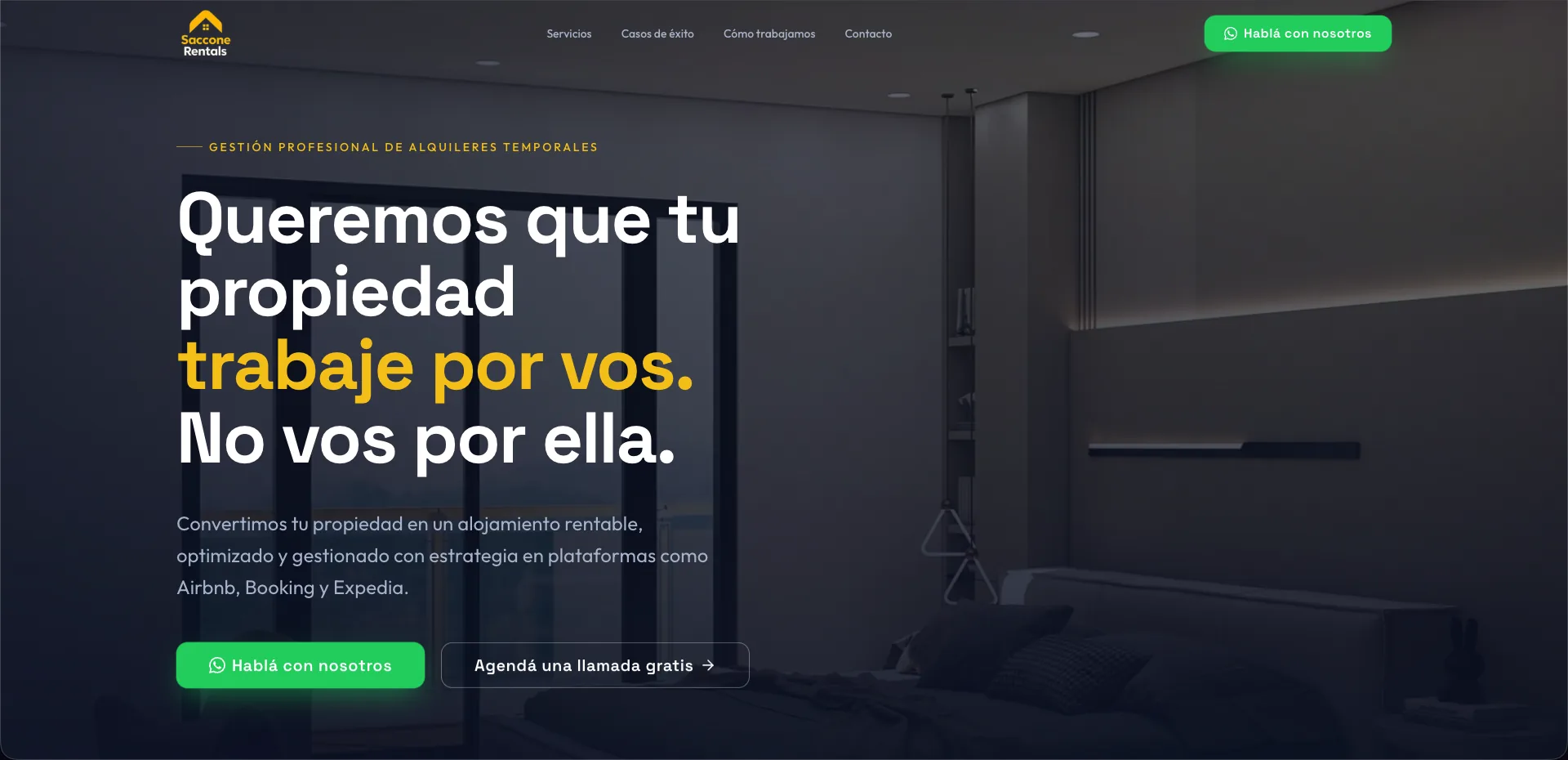 Sitio web profesional con diseño responsive y hero enfocado en conversión
